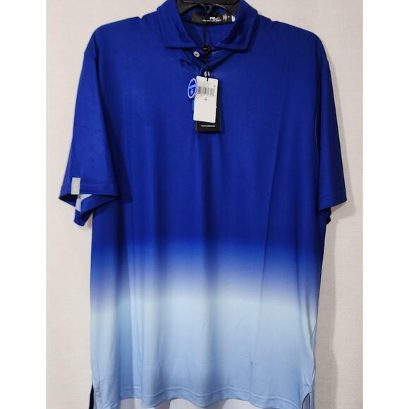 RLX Ralph Lauren Golf Print Polo Men's medium NWT - Picture 1 of 7